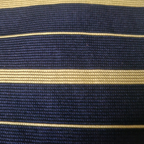 Brooks Brothers Navy Tie with Yellow Stripe Pattern - Picture 3 of 4